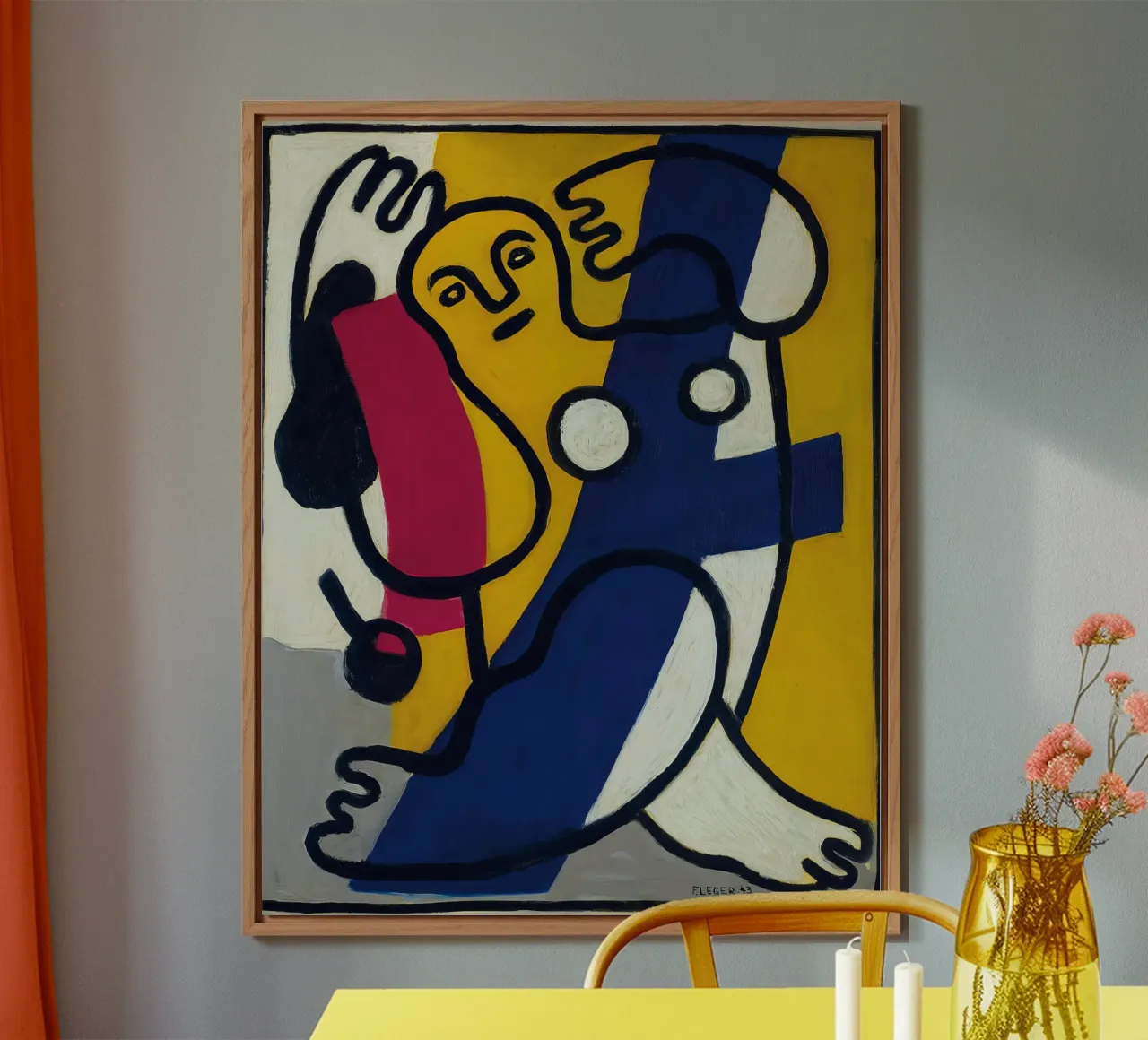La "Ballerina in giallo e blu" di Léger - Figurazione cubista e modernista alluminio dibond da NorwesClub