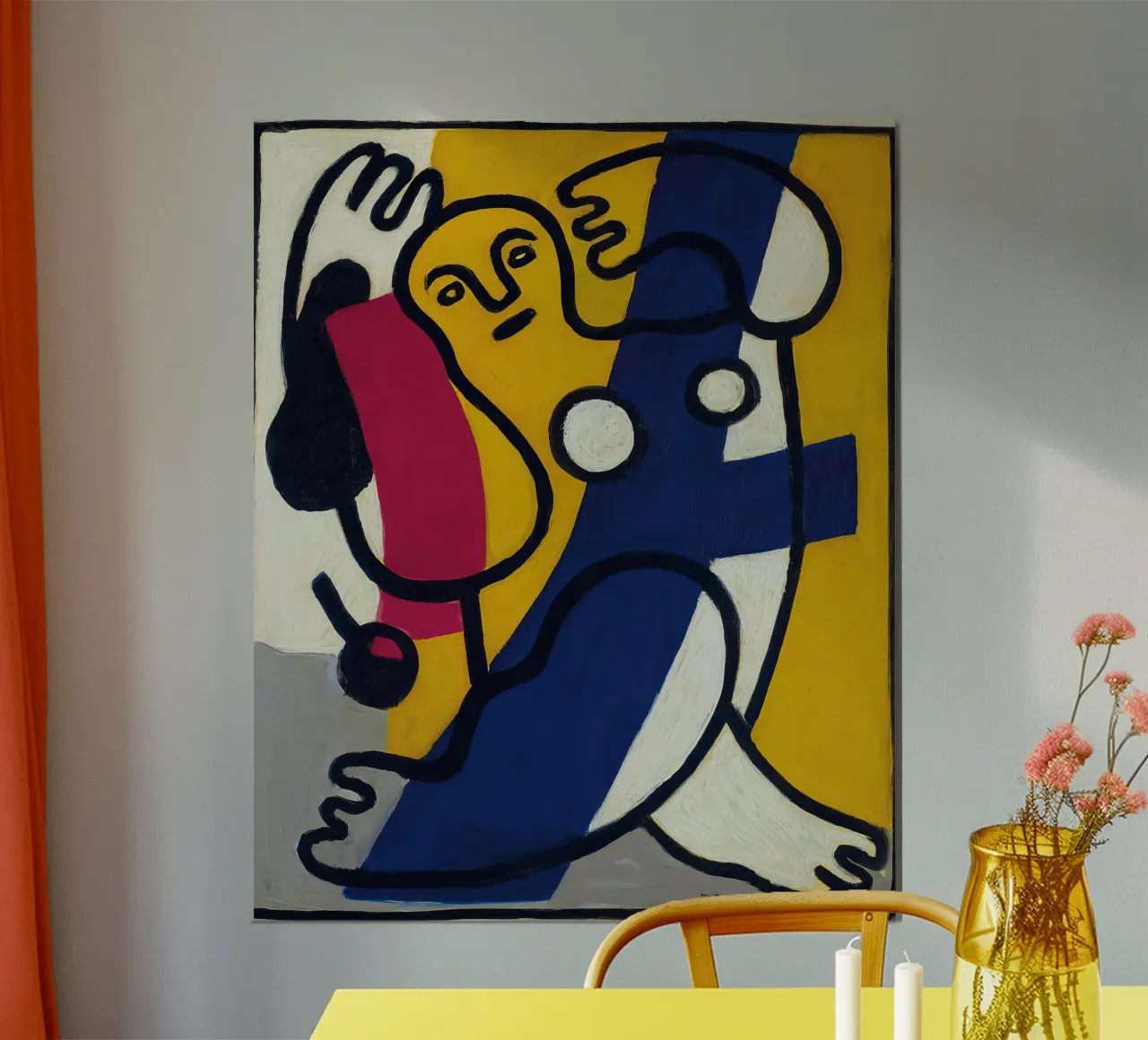 La "Danseuse en jaune et bleu" de Léger - Figurine cubiste et moderniste hahnemühle de NorwesClub