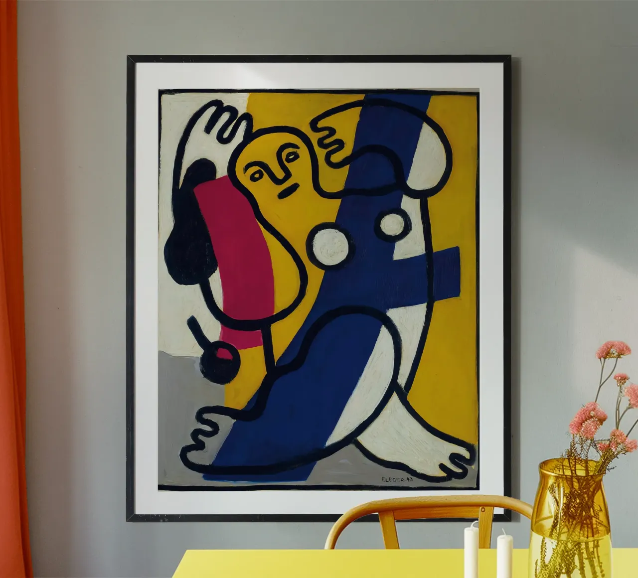La "Danseuse en jaune et bleu" de Léger - Figurine cubiste et moderniste hahnemühle de NorwesClub