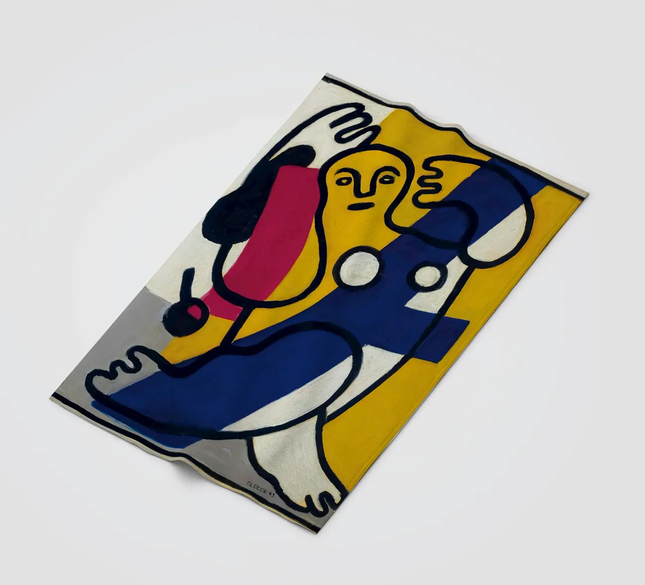 La "Danseuse en jaune et bleu" de Léger - Figurine cubiste et moderniste plaid polaire de NorwesClub