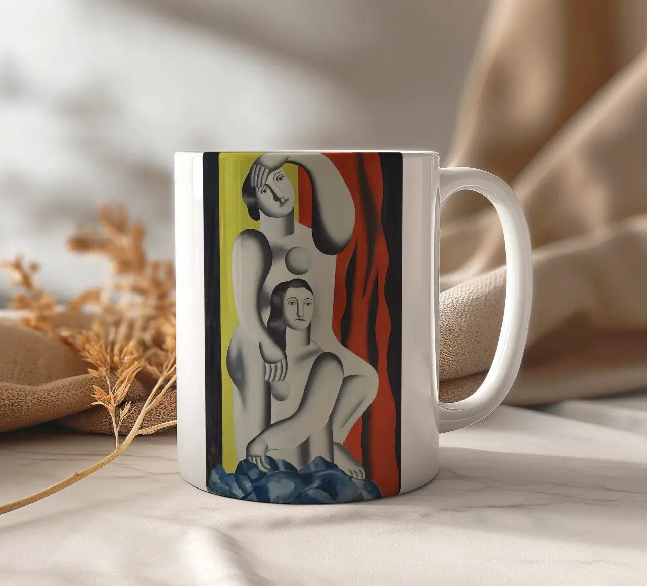 Le "Due donne" di Léger - Nudi cubisti e figurazione modernista tazza in ceramica da NorwesClub
