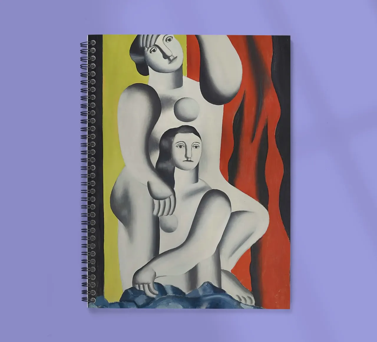 Léger's "Two Women" - Cubist Nudes & Modernist Figurative Pr spiral notebook by NorwesClub