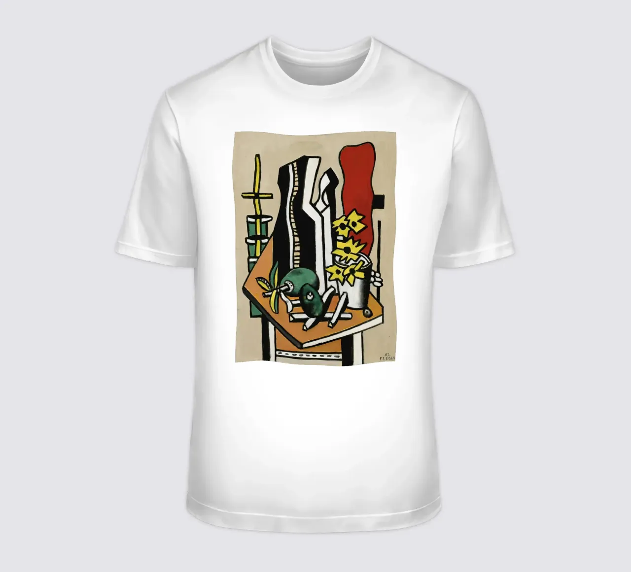 "Frutti e fiori gialli" di Léger - Natura morta cubista e vibrazioni t-shirt da NorwesClub