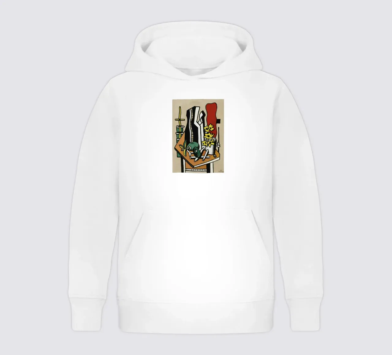 Léger's "Fruits & Yellow Flowers" - Cubist Still Life & Vibr kids hoodie by NorwesClub