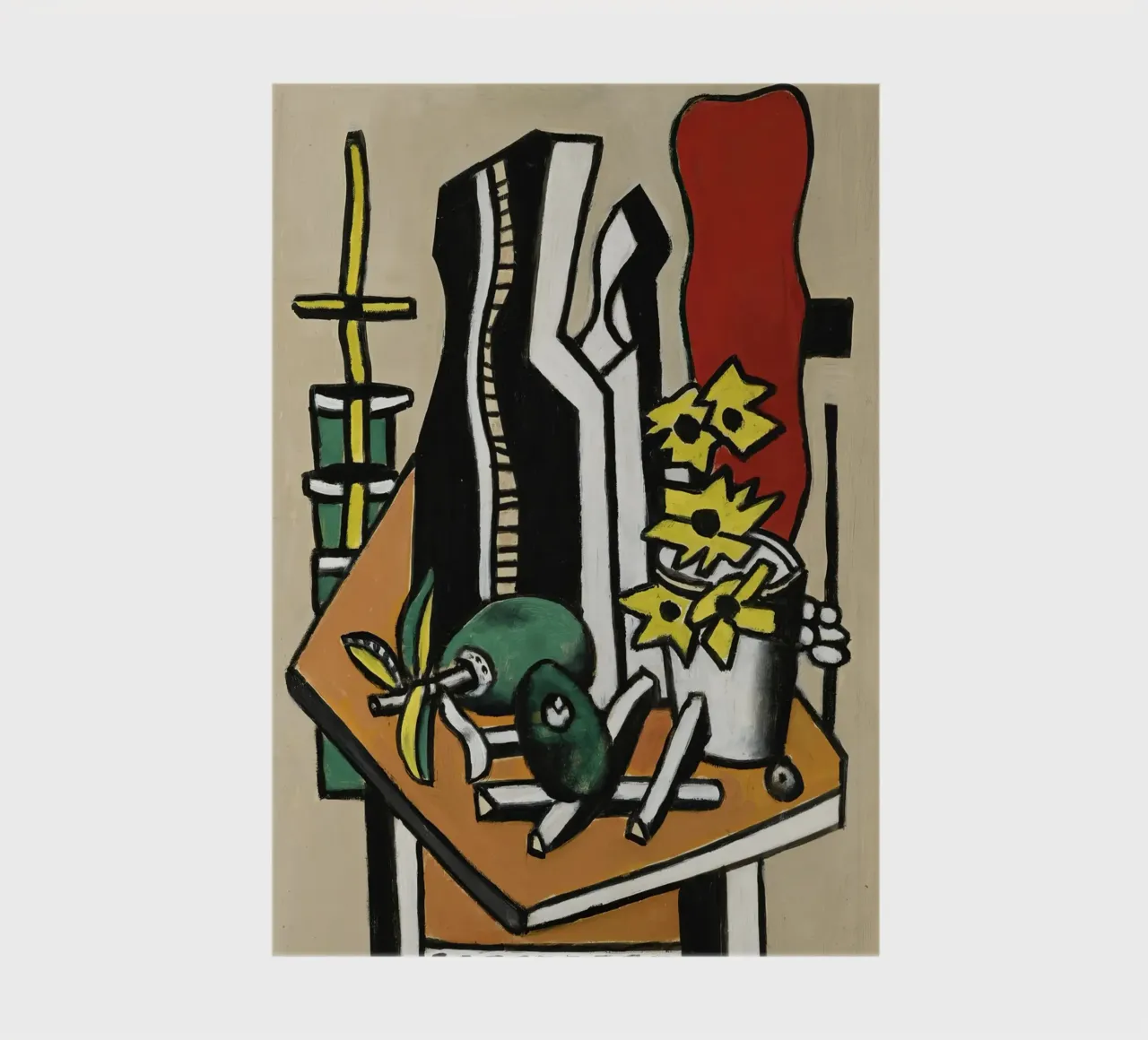 Léger's "Fruits & Yellow Flowers" - Cubist Still Life & Vibr notebook by NorwesClub