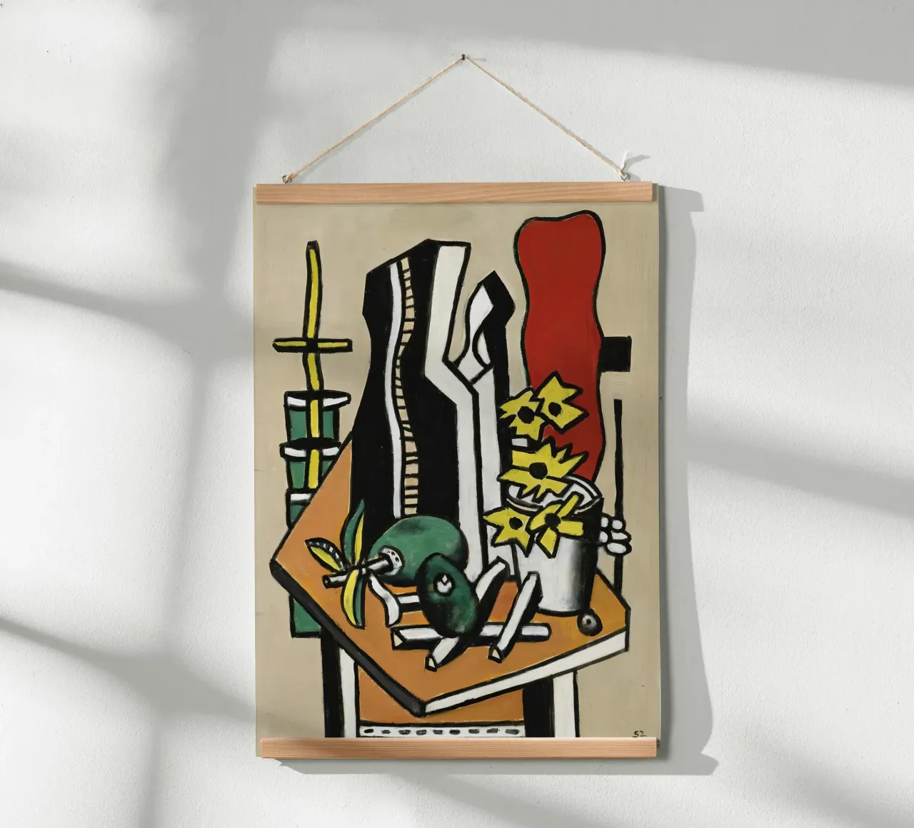 "Frutti e fiori gialli" di Léger - Natura morta cubista e vibrazioni carta hahnemühle da NorwesClub