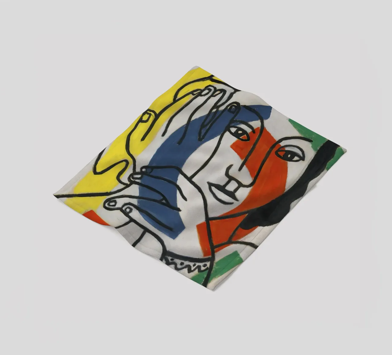"Due mani e una figura" di Léger - Figura cubista e modernista coperta in pile da NorwesClub