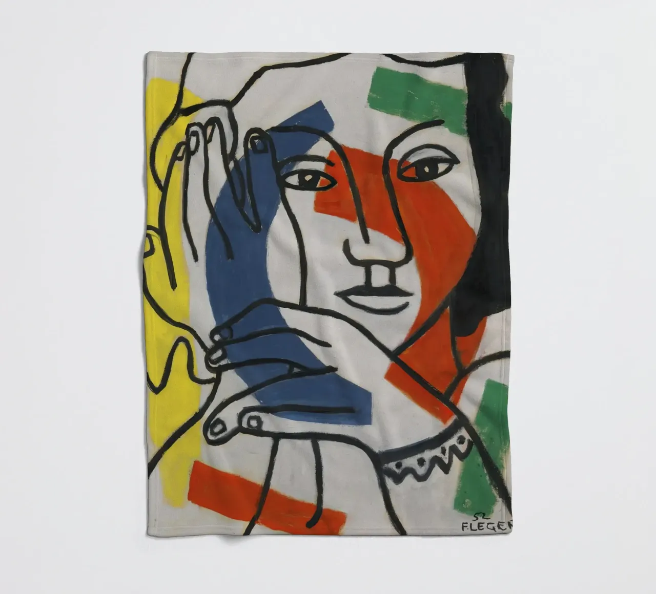 "Due mani e una figura" di Léger - Figura cubista e modernista coperta in pile da NorwesClub