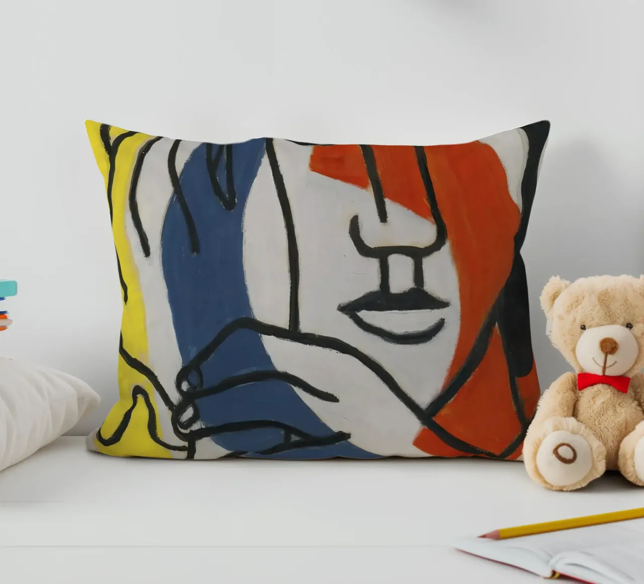 "Due mani e una figura" di Léger - Figura cubista e modernista cuscino da NorwesClub