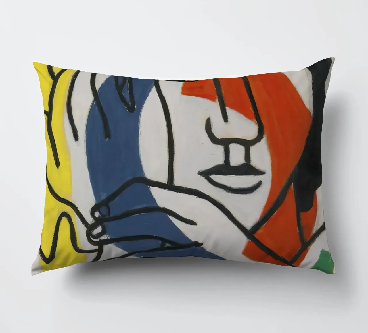 "Due mani e una figura" di Léger - Figura cubista e modernista cuscino da NorwesClub