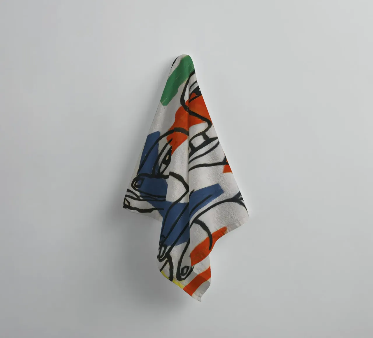 "Due mani e una figura" di Léger - Figura cubista e modernista asciugamano da bagno da NorwesClub