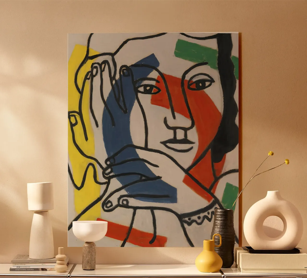 "Due mani e una figura" di Léger - Figura cubista e modernista plexiglass da NorwesClub