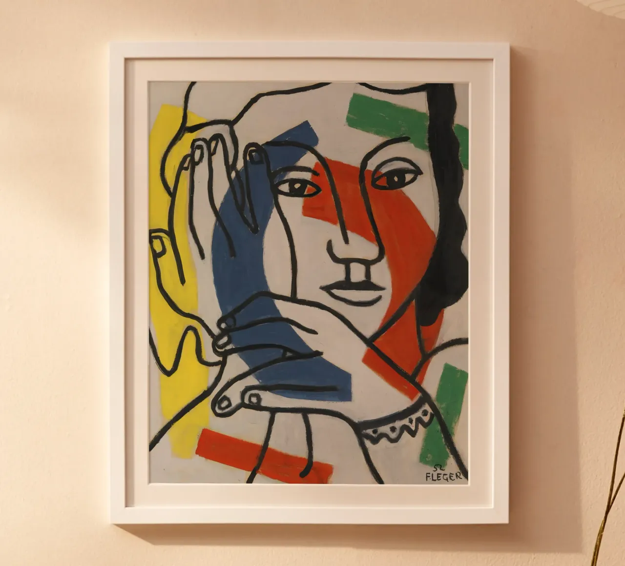 "Due mani e una figura" di Léger - Figura cubista e modernista carta hahnemühle da NorwesClub