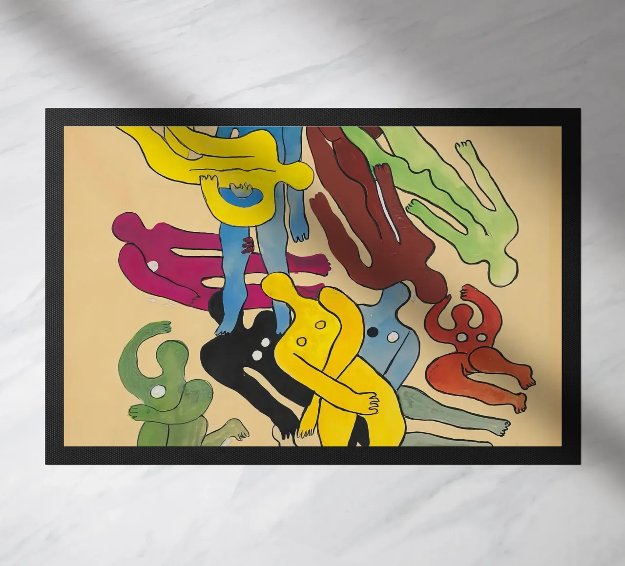 Étude pour plongeurs" de Léger - Figures cubistes et mouvement dynamique paillasson de NorwesClub