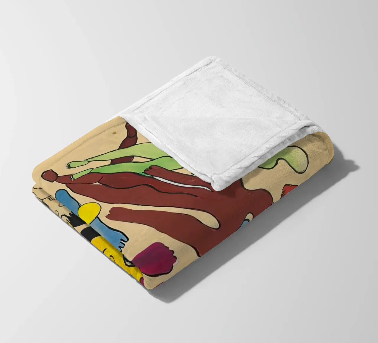 Léger's "Study for Divers" - Cubist Figures & Dynamic Moveme fleece blanket by NorwesClub