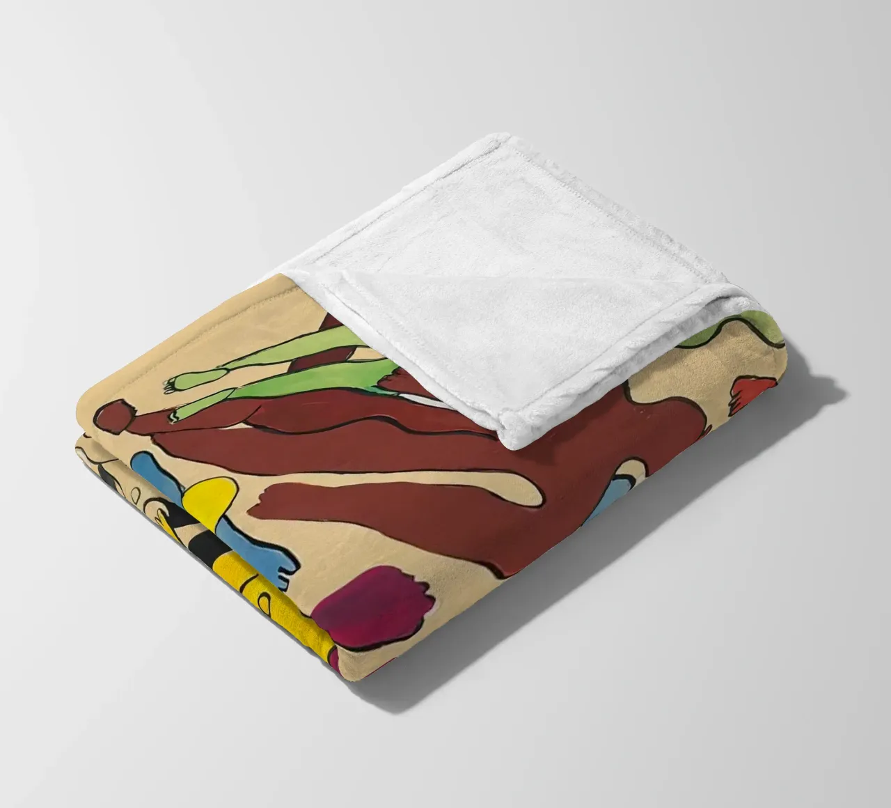 Léger's "Study for Divers" - Cubist Figures & Dynamic Moveme fleece blanket by NorwesClub