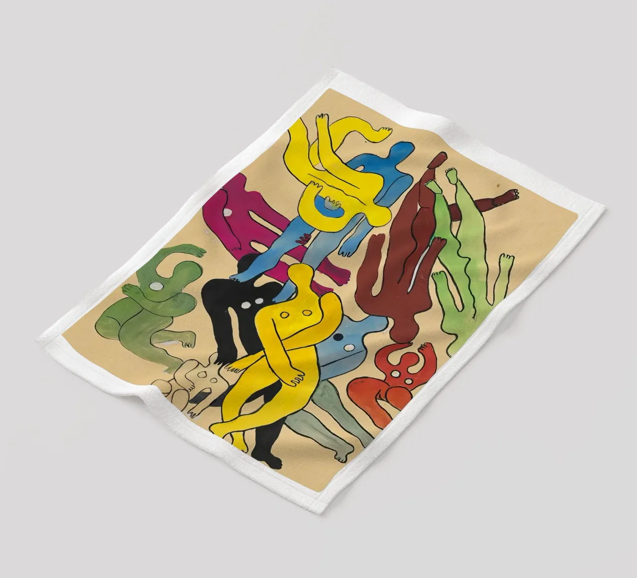 Léger's "Study for Divers" - Cubist Figures & Dynamic Moveme fleece blanket by NorwesClub