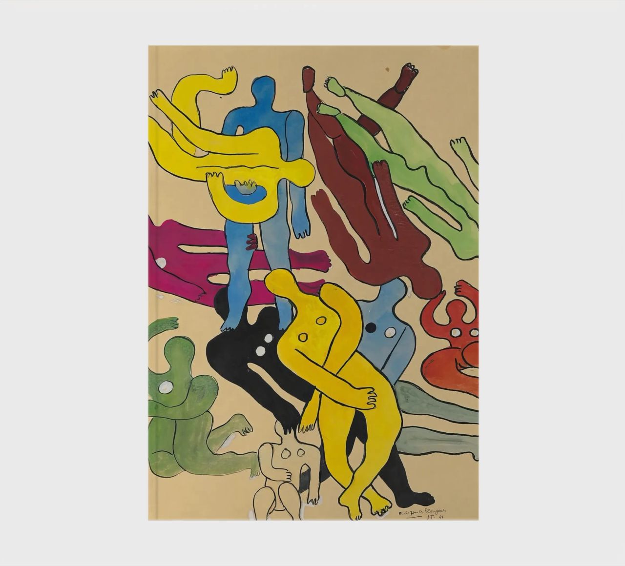 Léger's "Study for Divers" - Cubist Figures & Dynamic Moveme notebook by NorwesClub