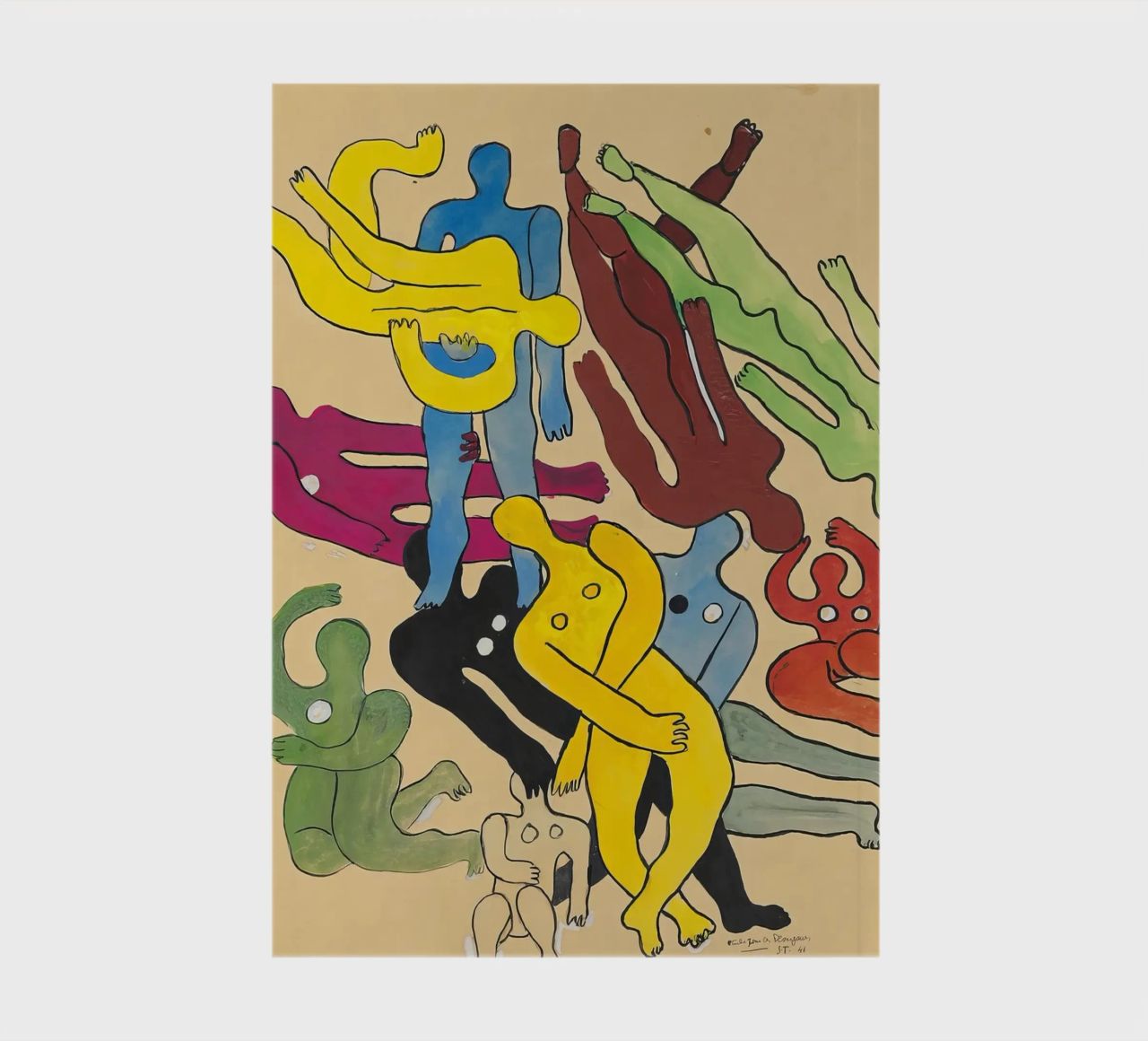 Léger's "Study for Divers" - Cubist Figures & Dynamic Moveme notebook by NorwesClub