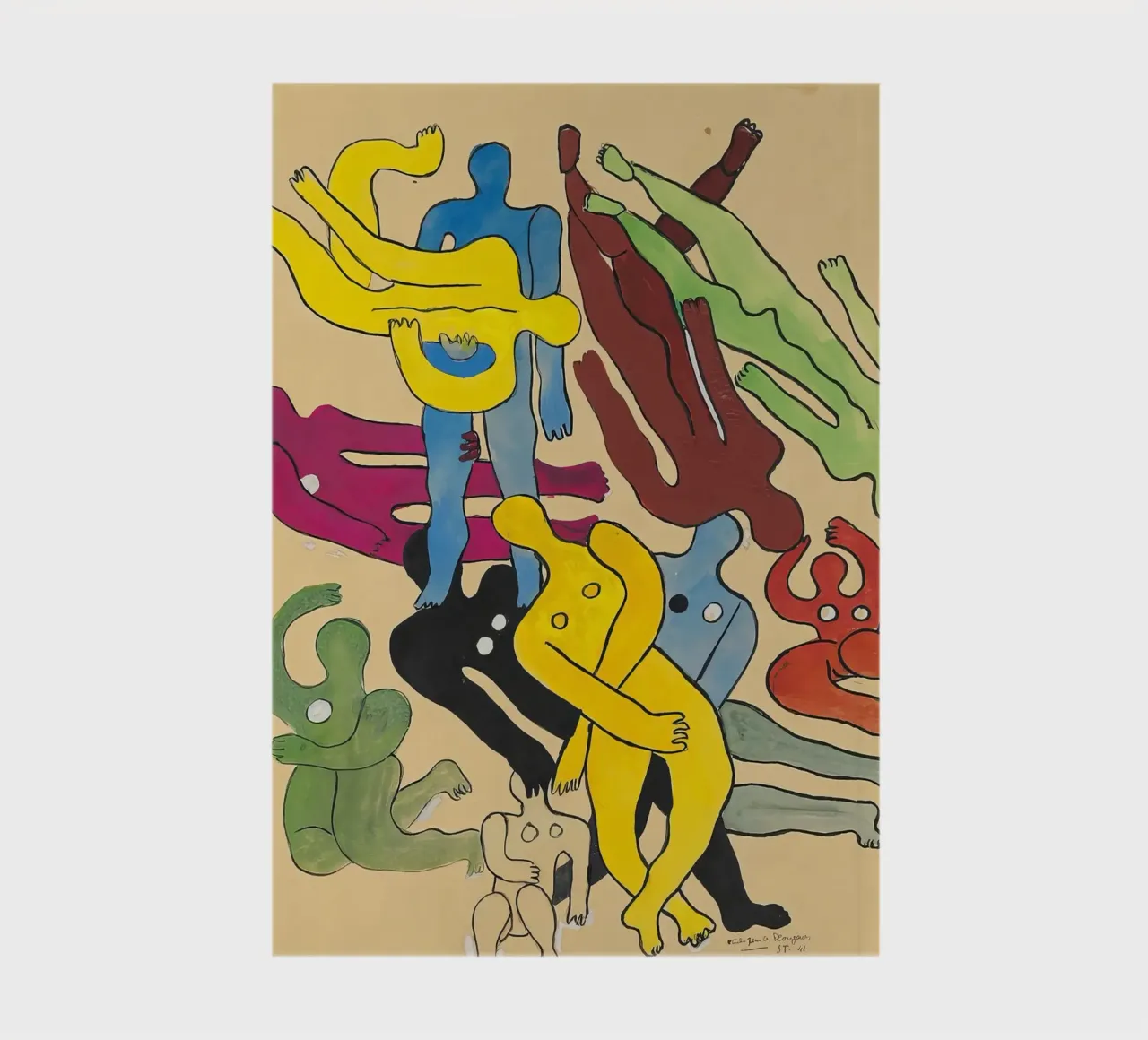 Étude pour plongeurs" de Léger - Figures cubistes et mouvement dynamique carnet de notes de NorwesClub