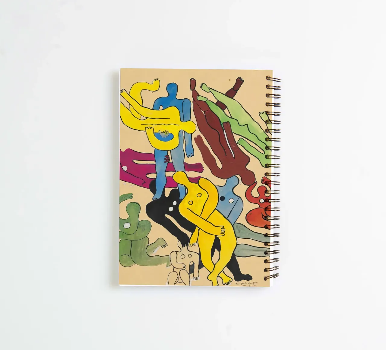 Léger's "Study for Divers" - Cubist Figures & Dynamic Moveme spiral notebook by NorwesClub