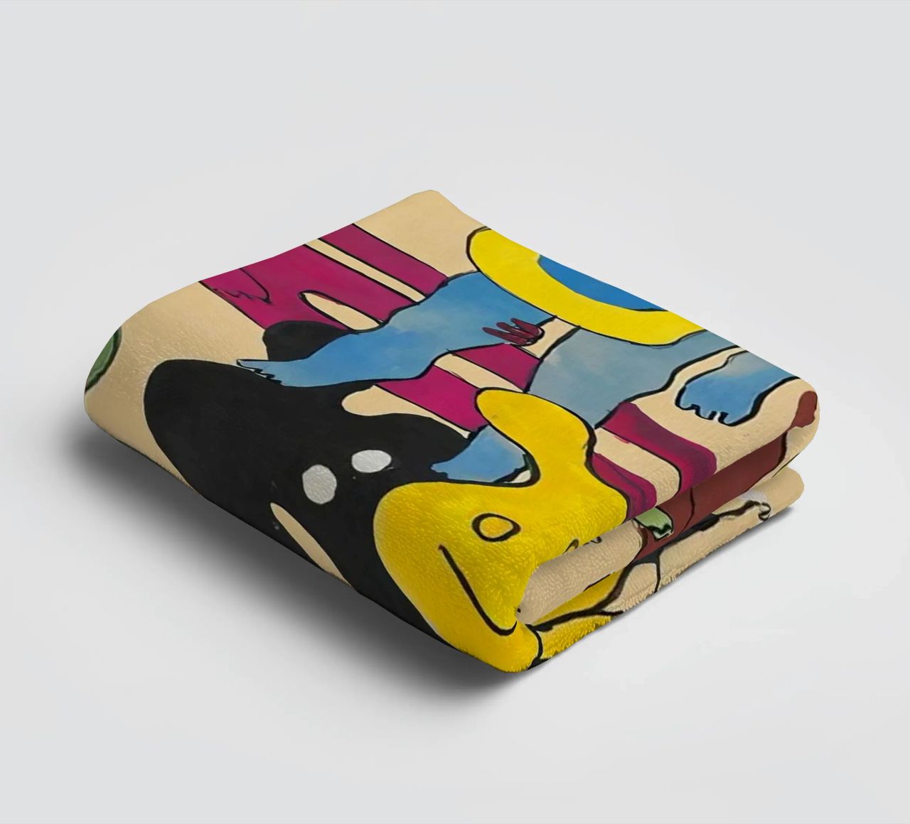 Léger's "Study for Divers" - Cubist Figures & Dynamic Moveme towel by NorwesClub