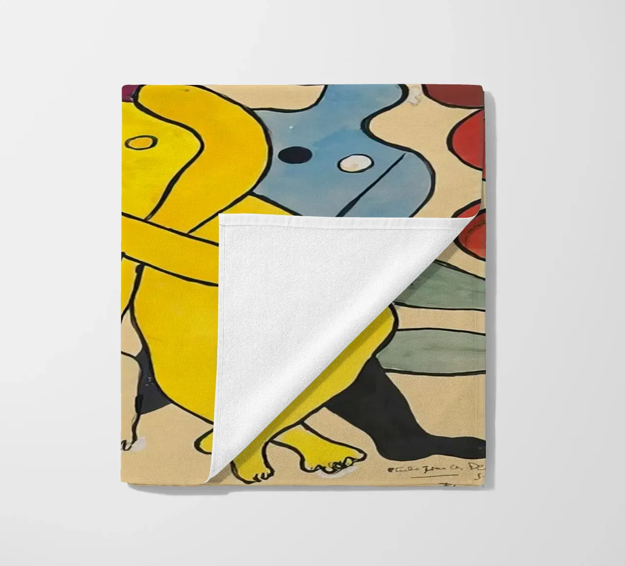 Léger's "Study for Divers" - Cubist Figures & Dynamic Moveme beach towel by NorwesClub