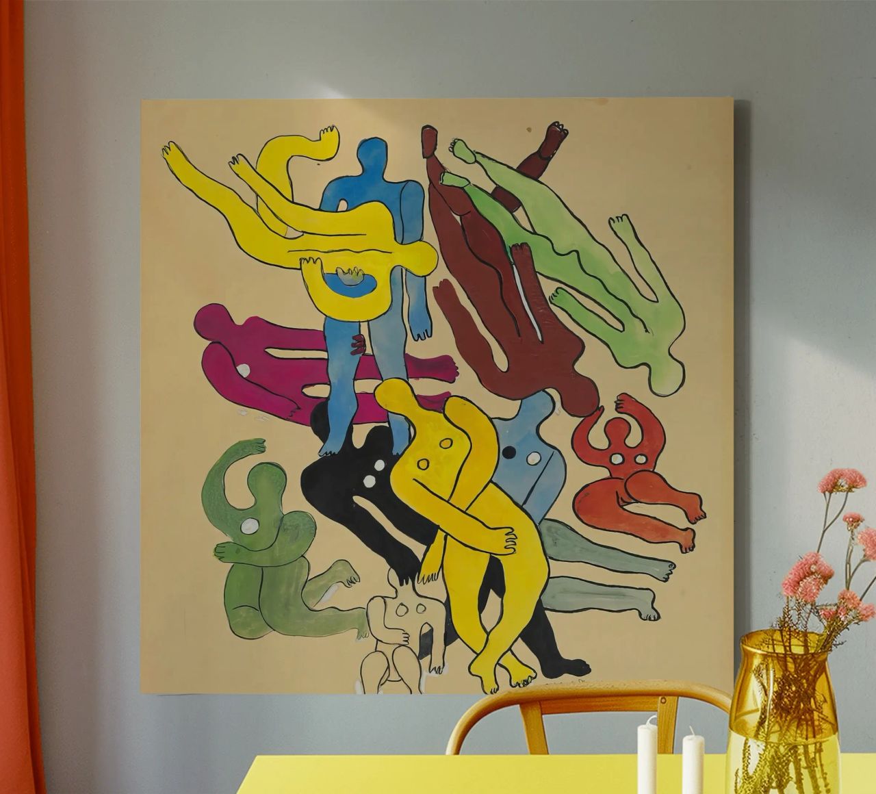 Léger's "Study for Divers" - Cubist Figures & Dynamic Moveme canvas by NorwesClub