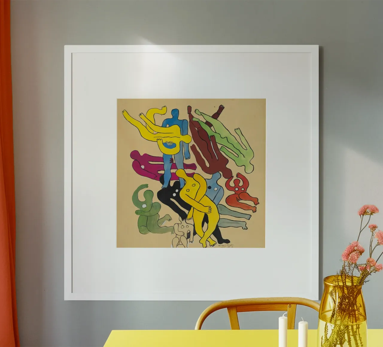 Lo "Studio per sommozzatori" di Léger - Figure cubiste e movimento dinamico poster con telaio in plastica da NorwesClub