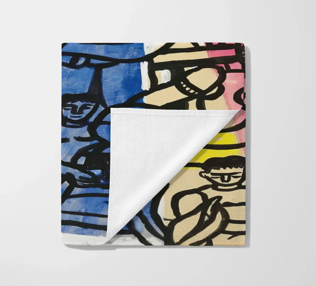 Lo "Studio per il camper" di Léger - Figure cubiste e colori vivaci. telo mare da NorwesClub