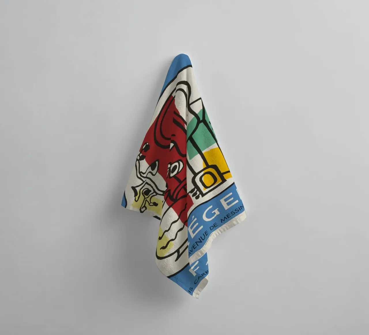 F. Léger Abstract Stilleven - Modernisme Kubisme Kunstdruk badhanddoek van NorwesClub