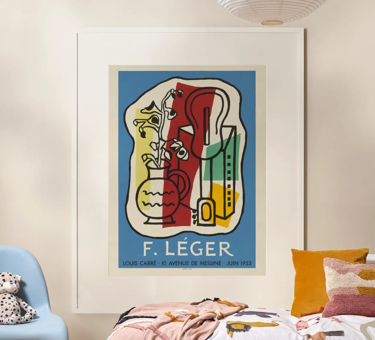 F. Léger Nature morte abstraite - Modernisme Cubisme Art Print poster avec cadre en bois de NorwesClub