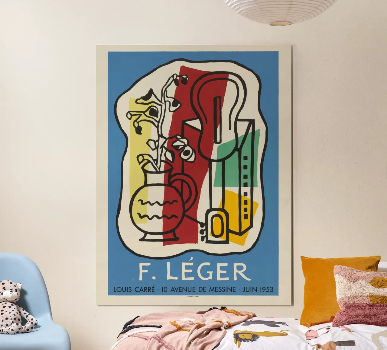 F. Léger Nature morte abstraite - Modernisme Cubisme Art Print poster avec cadre en bois de NorwesClub