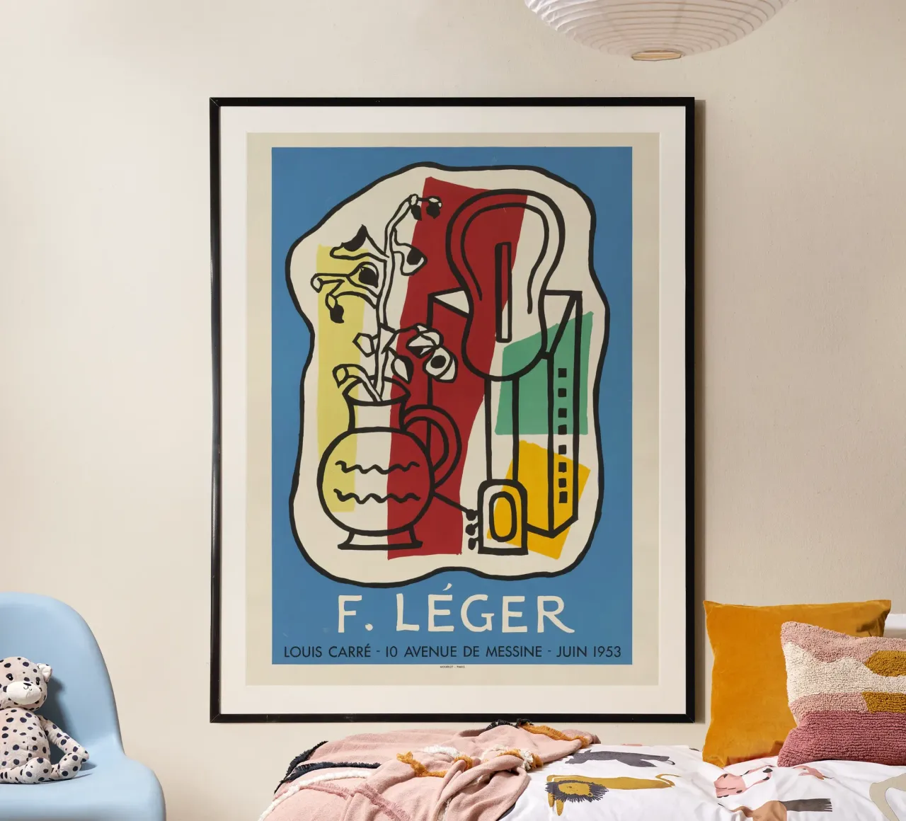 F. Léger Nature morte abstraite - Modernisme Cubisme Art Print poster avec cadre en bois de NorwesClub