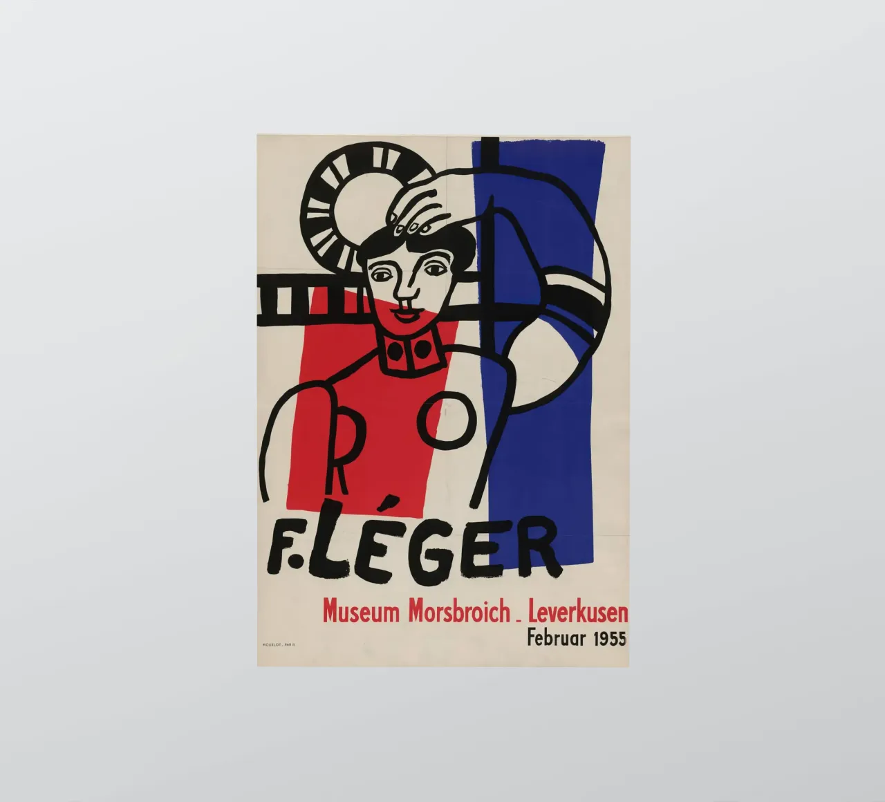 F. Léger Figure Composition - Cubist Modernism Art Print autocollant de NorwesClub