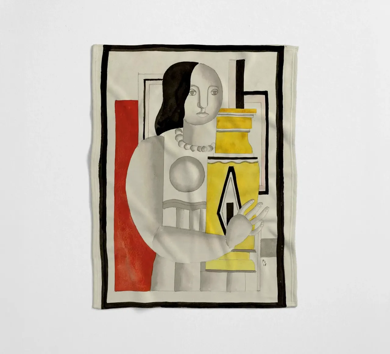 F. Léger "Vrouw met vaas" - Purisme Modernisme Kunstdruk fleecedeken van NorwesClub