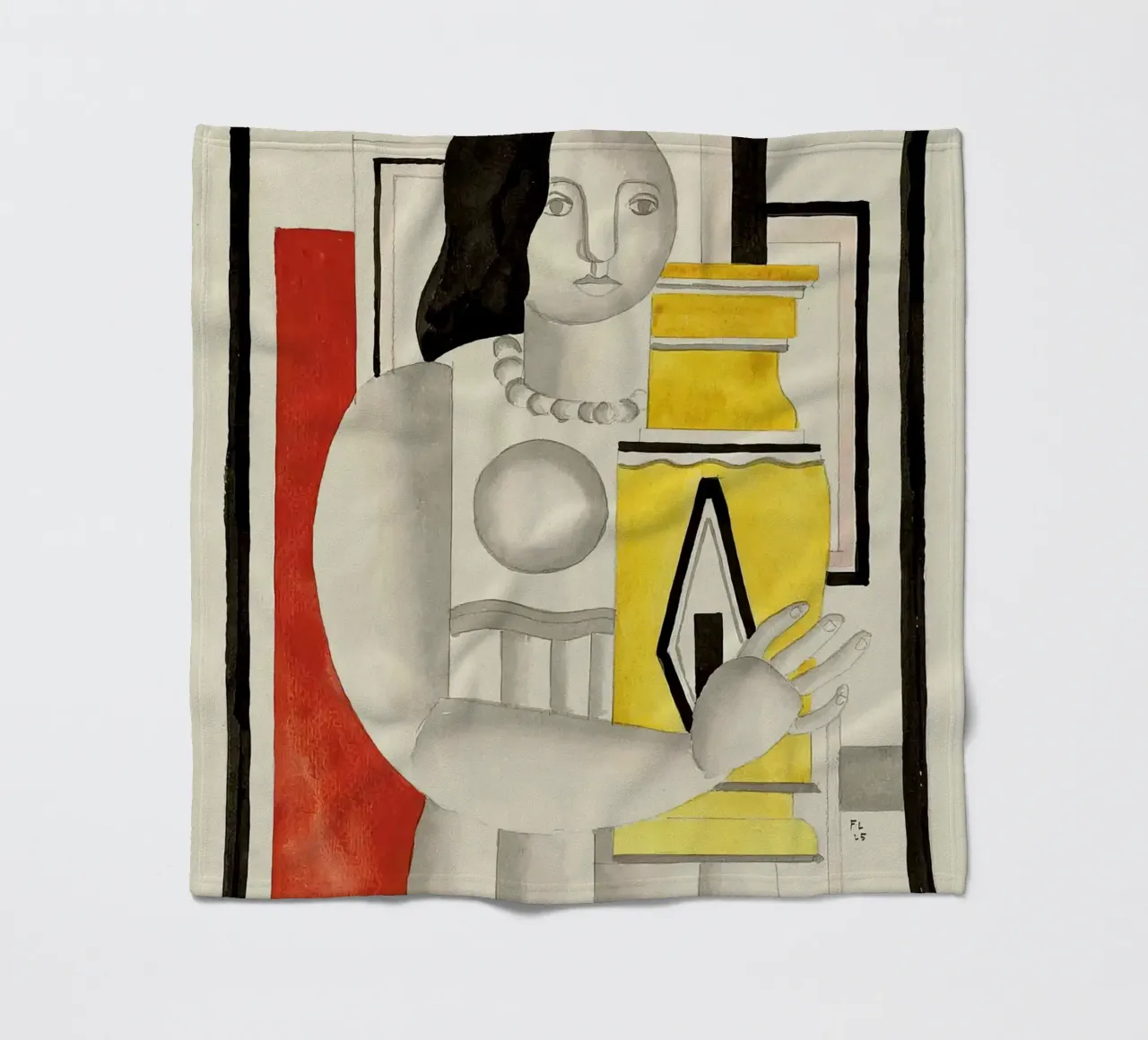 F. Léger "Vrouw met vaas" - Purisme Modernisme Kunstdruk fleecedeken van NorwesClub