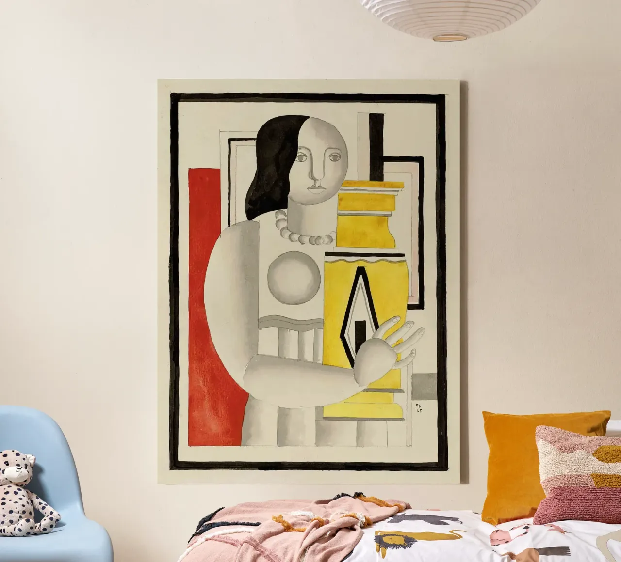 F. Léger "Vrouw met vaas" - Purisme Modernisme Kunstdruk canvas van NorwesClub