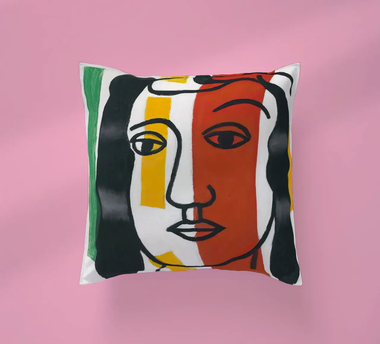 F. Léger "Figure" - Post-Cubist Portrait Modern Art Print decorative cushion by NorwesClub