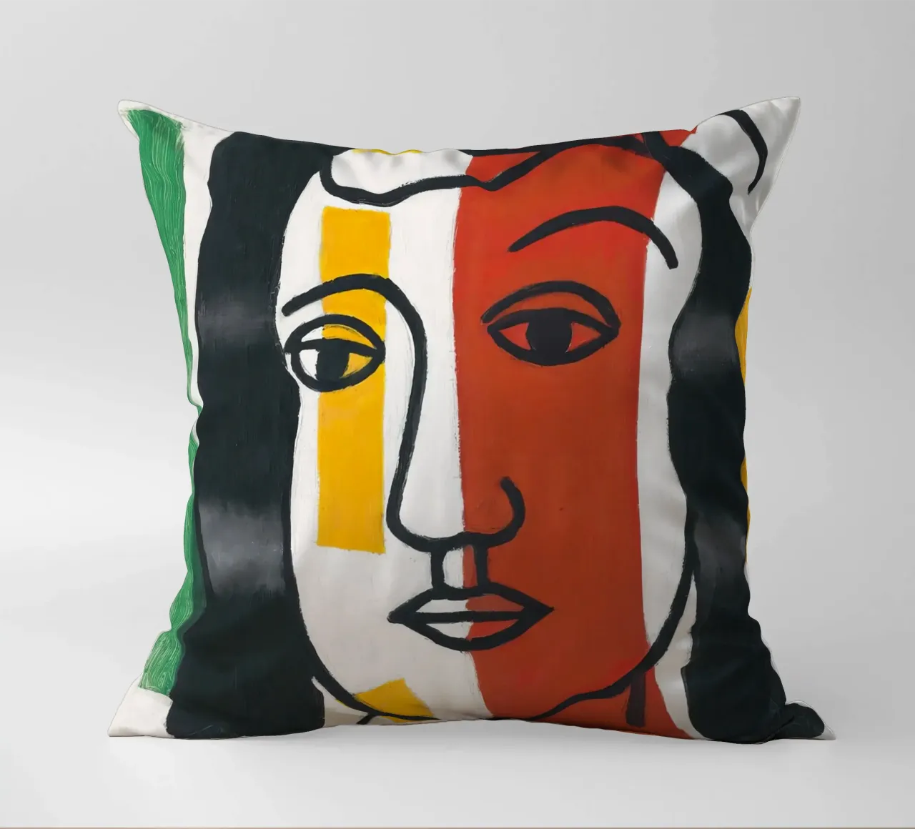 F. Léger "Figure" - Post-Cubist Portrait Modern Art Print decorative cushion by NorwesClub