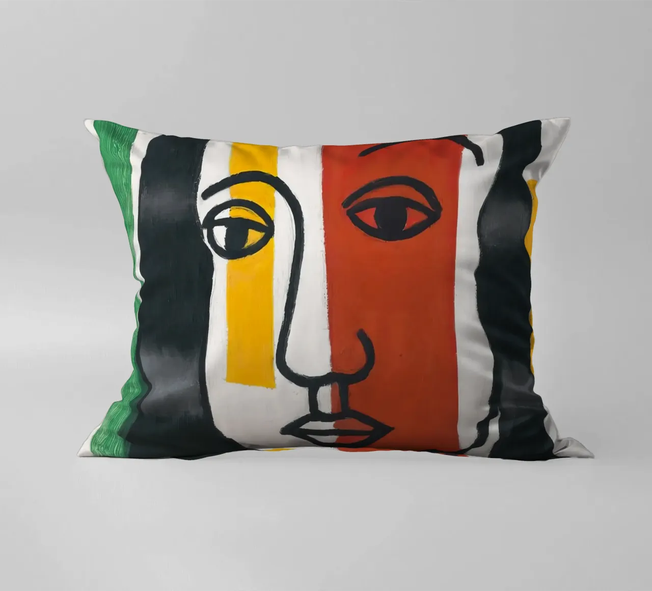 F. Léger "Figure" - Post-Cubist Portrait Modern Art Print decorative cushion by NorwesClub
