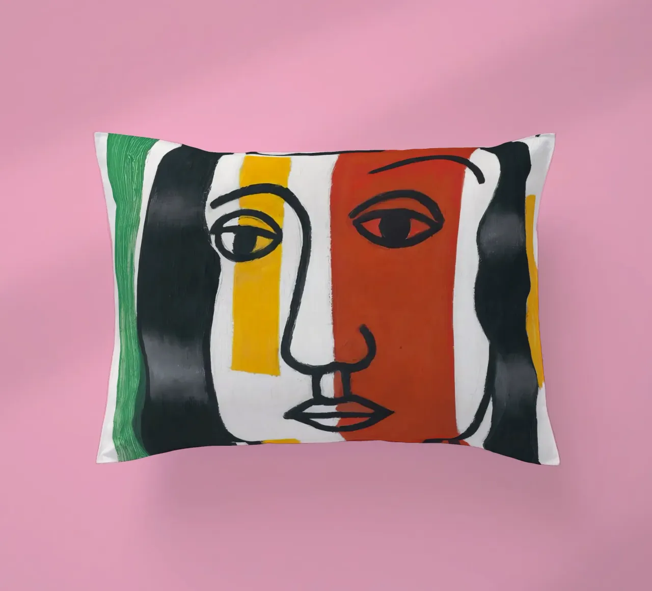 F. Léger "Figure" - Post-Cubist Portrait Modern Art Print decorative cushion by NorwesClub