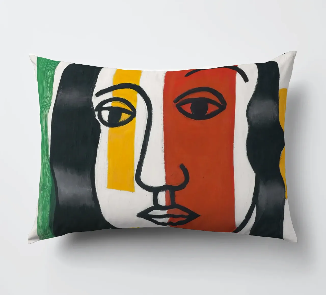 F. Léger "Figure" - Post-Cubist Portrait Modern Art Print decorative cushion by NorwesClub