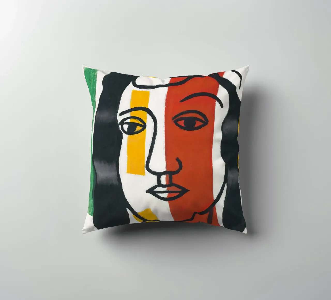 F. Léger "Figure" - Post-Cubist Portrait Modern Art Print decorative cushion by NorwesClub
