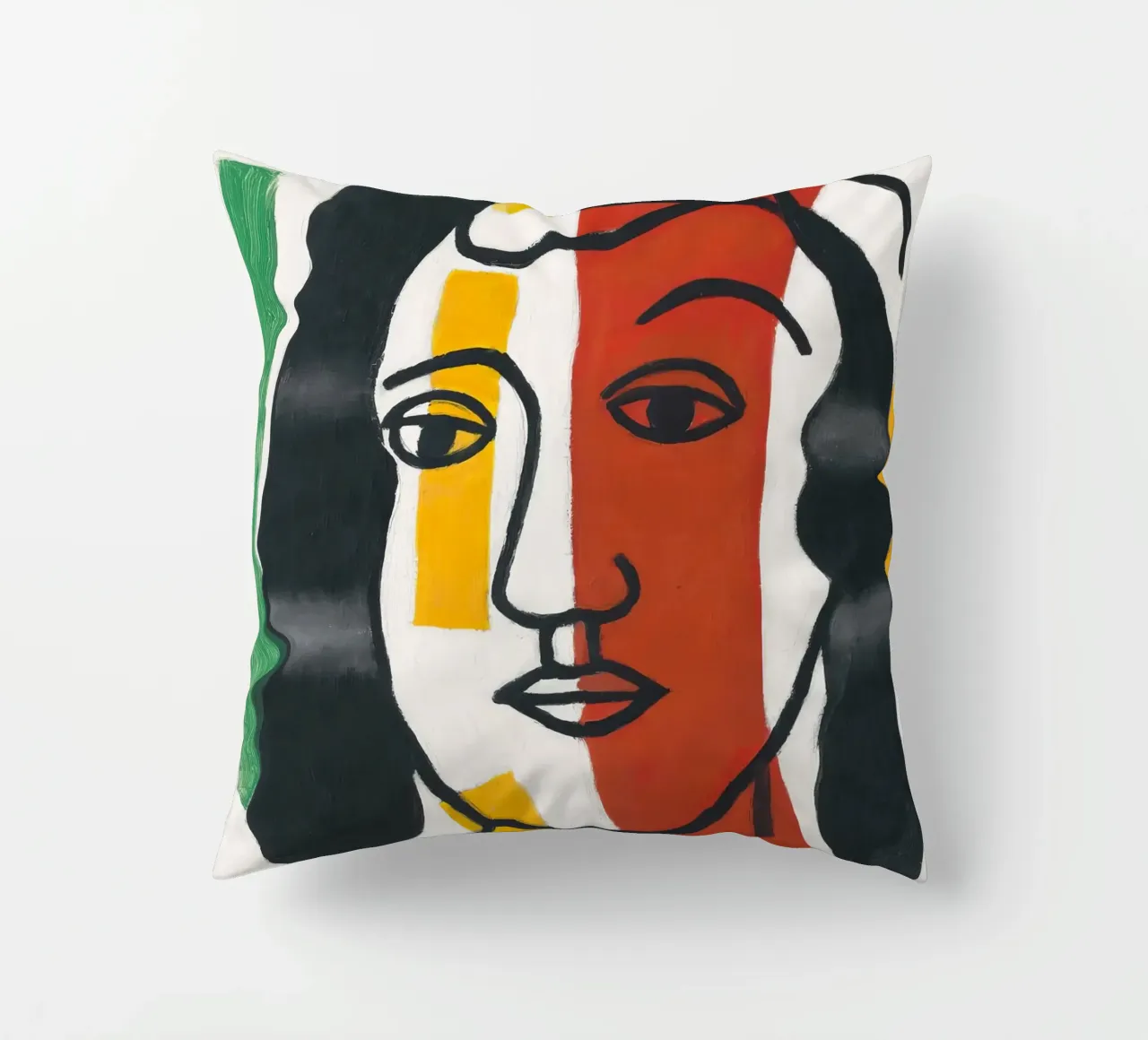 F. Léger "Figure" - Post-Cubist Portrait Modern Art Print decorative cushion by NorwesClub