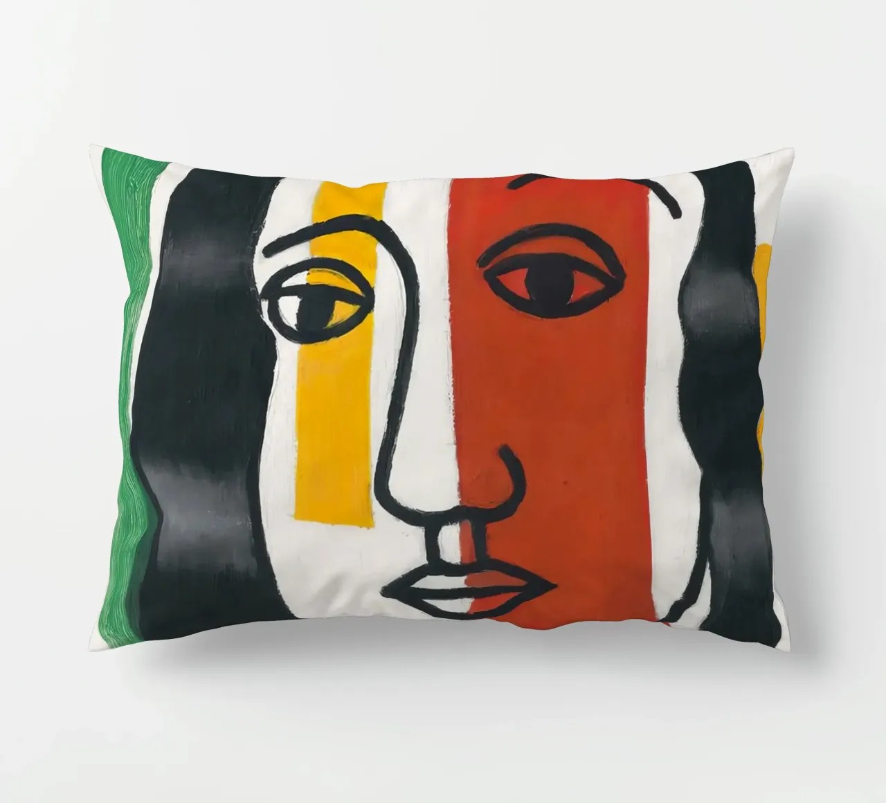 F. Léger "Figure" - Post-Cubist Portrait Modern Art Print decorative cushion by NorwesClub