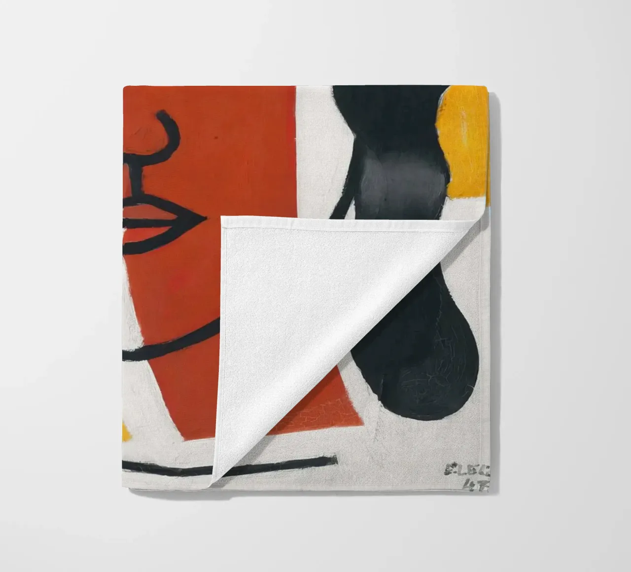 F. Léger "Figure" - Post-Cubist Portrait Modern Art Print beach towel by NorwesClub