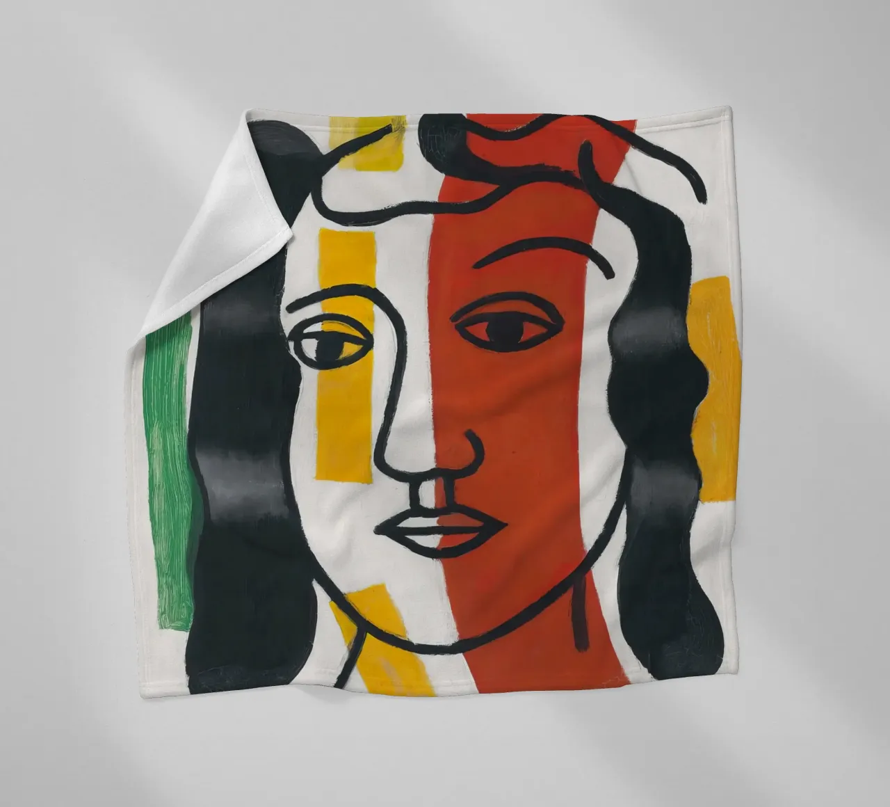 F. Léger "Figure" - Post-Cubist Portrait Modern Art Print Fleecedecke von NorwesClub