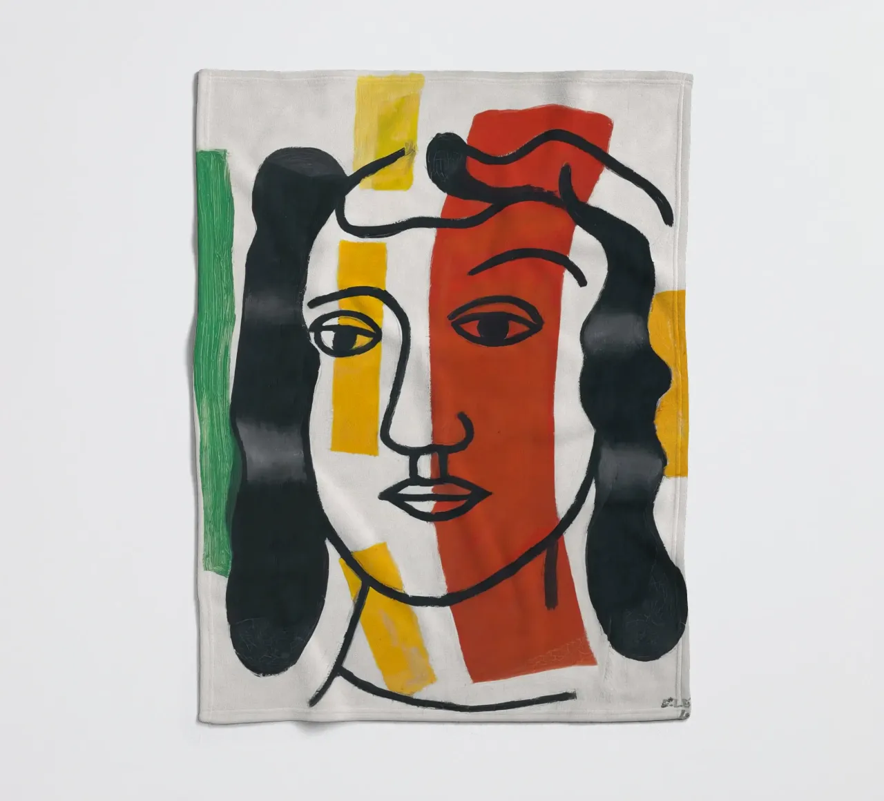 F. Léger "Figure" - Post-Cubist Portrait Modern Art Print Fleecedecke von NorwesClub