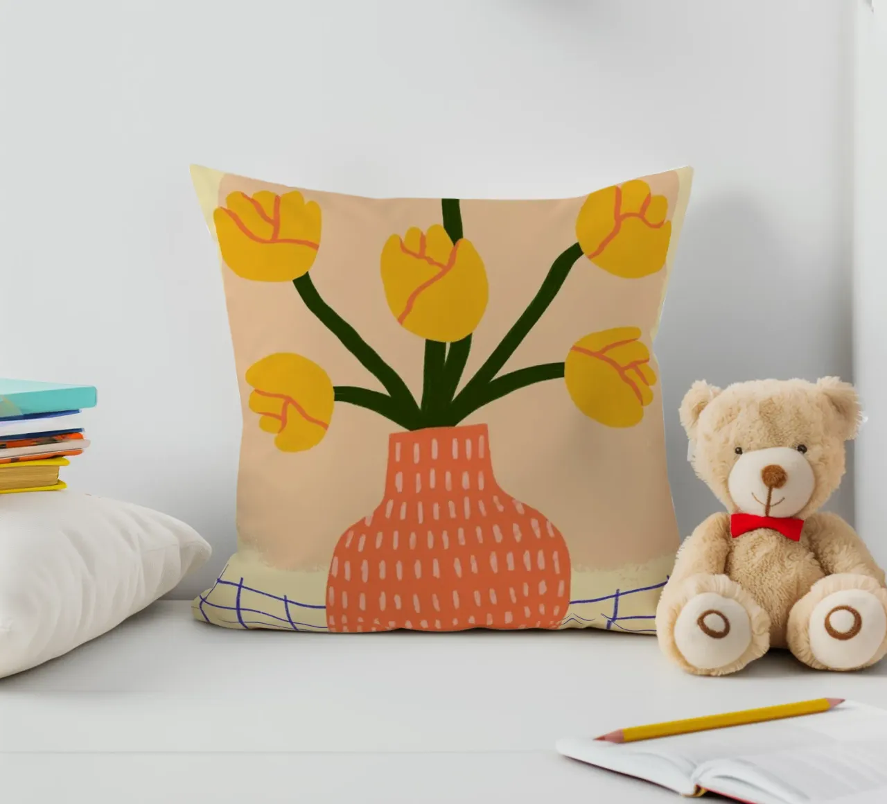 Golden decorative cushion by Pure